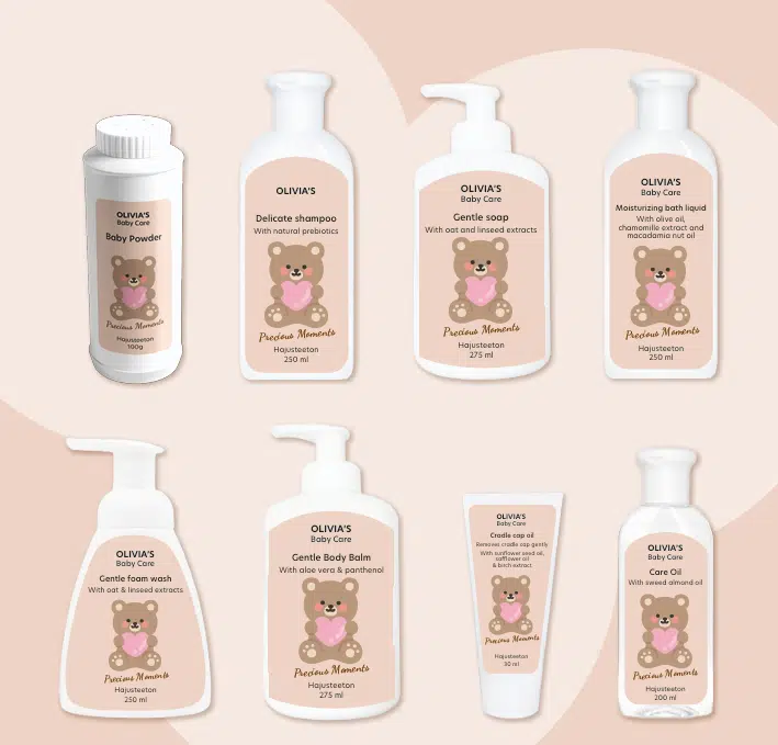 Olivias baby care brandituotteet